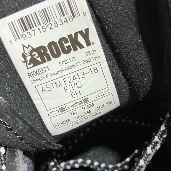 Rocky Work Sneakers Industrial AthletX 9.5 Black Steel Toe Safety EH - Picture 5 of 16